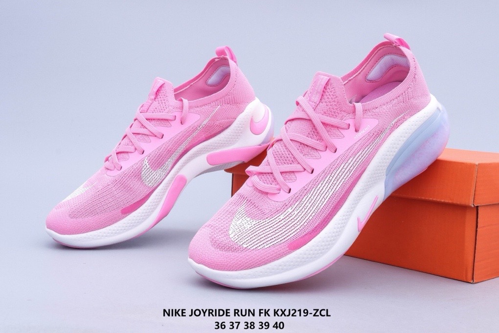 Women Nike Joyride Run FK Pink White Shoes - Click Image to Close